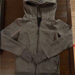 Lululemon 
 Charcoal Zip-Up Scuba Hoodie